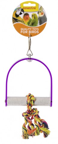 Jouet Perche en acrylique avec corde à noeuds